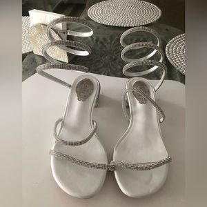 Rhinestone twisted sandals
